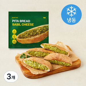 그로서리서울 피타브레드 바질치즈 (냉동), 120g, 3개, 4개입
