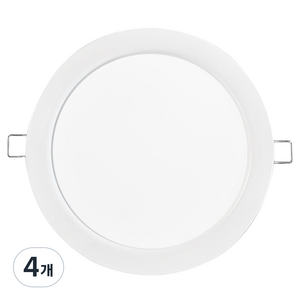 LED 등기구 고정형 방습용 15cm 15W, 화이트 + 전구색, 4개