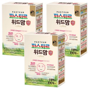 파스퇴르 유아용 위드맘 제왕 100일 스틱분유 140g, 10개입, 3개