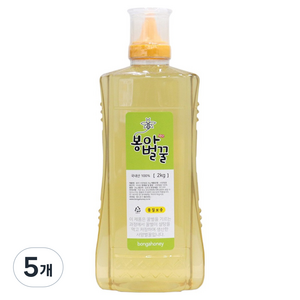 봉아 국내산 사양벌꿀 튜브, 2kg, 5개