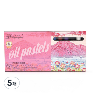 캔버스틱 오일 파스텔, 12색, 5개