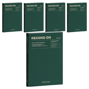 아이코닉 2027 레코드온 다이어리 프리위클리 플래너 B6, 04 MOSS GREEN, 5개