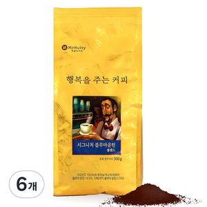 맥널티커피 시그니처 블루마운틴 블렌드 분쇄 원두, 핸드드립, 500g, 6개