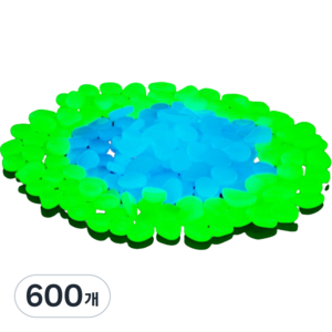 로이윙 야광 형광 자갈 스톤, 600개, 랜덤발송