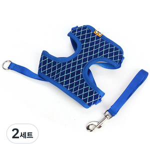 비케이 보석장식 매쉬소재 하네스 L, 블루, 2세트