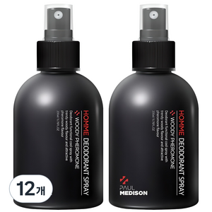 폴메디슨 옴므 데오드란트 스프레이 우디 페로몬향, 200ml, 12개
