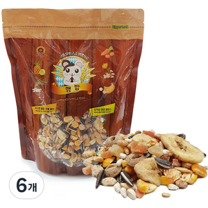 피에스피 햄밥 햄스터 사료, 900g, 6개