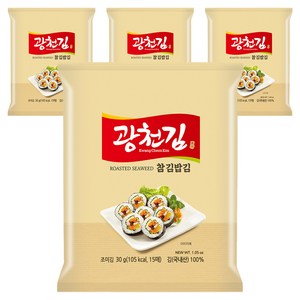 광천김 참 김밥김 15p, 30g, 4개