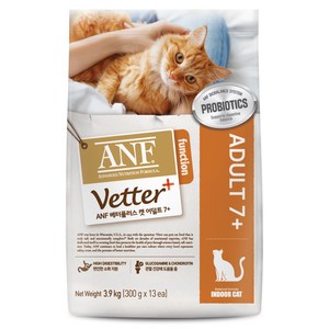 ANF 베터플러스 캣 기능성 사료 에이징 7+, 어덜트, 3.9kg, 1개