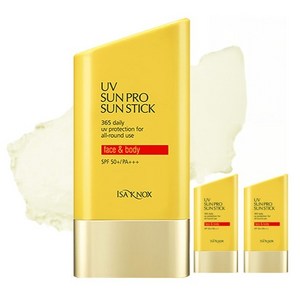 이자녹스 UV 선프로 클리어 점보 선스틱 SPF50+ PA++++, 30g, 3개