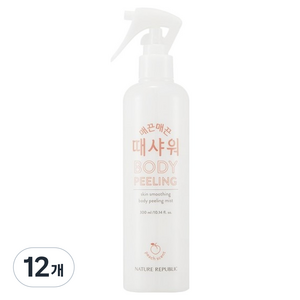 네이처리퍼블릭 매끈매끈 때샤워 복숭아, 300ml, 12개