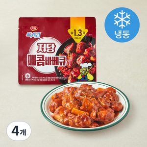 맥시칸 저당 매콤바베큐 (냉동), 300g, 4개