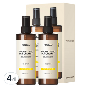 쿤달 퍼퓸 룸 앤 패브릭 섬유탈취제, 일랑일랑, 300ml, 4개