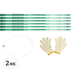 메이빈 딱 서 우레탄 타이 스노우체인 6p + 쇠와이어 + 양손 장갑, 2세트