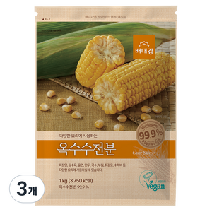 배대감 옥수수전분, 1kg, 3개