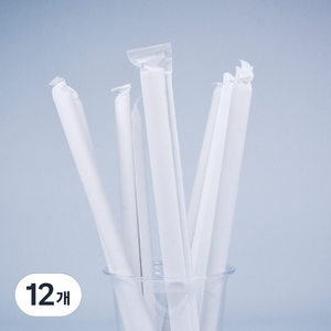 원포장 크라프트 종이 스트로우 개별포장 12 x 250 mm, 12개, 250개