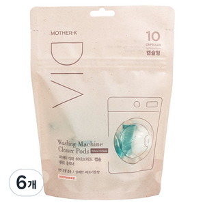 마더케이 디아 하이브리드 캡슐 세탁조 클리너 베르가못향 10p, 130g, 6개