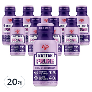 동화약품 배러푸룬 주스, 120g, 20개