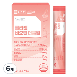 종근당 벤비티 콜라겐 비오틴 더블업 30P, 90g, 6개