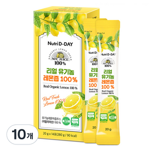뉴트리디데이 리얼 NFC 유기농 레몬즙 14p, 280g, 10개