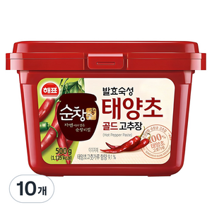순창궁 태양초 골드 고추장, 500g, 10개