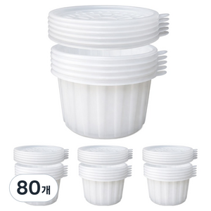 블룸엣홈 신형 미니탕 삼계탕용기 반투명 158mm 대, 80개, 1개입