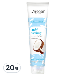 샤카트 페이스 바디 각질 제거 필링젤 코코넛밀크향, 310ml, 20개