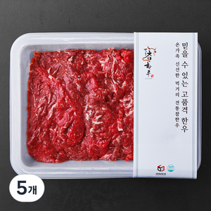 전통참한우 1등급 불고기용 (냉장), 600g, 5개