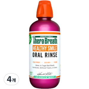 테라브레스 헬시스마일 오랄린스 가글 스파클민트, 473ml, 4개