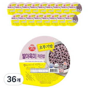 오뚜기 오뚜기밥 발아흑미 작은밥, 130g, 36개