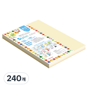 종이문화 얇은 혼합색지 11 SN Natural Tone 120g, A3, 240개