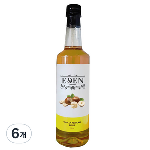 이든시럽 헤이즐넛향 시럽, 750ml, 6개