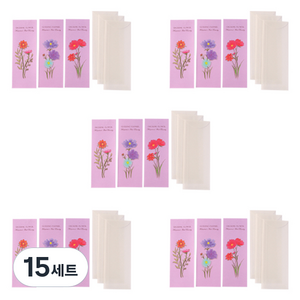 피어니스트 플라워 편지지 3종 세트, 04 코스모스, 15세트