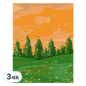 타미나요 고급스러운 DIY 그림그리기 세트 40 x 50 cm, 노란 밤, 3세트