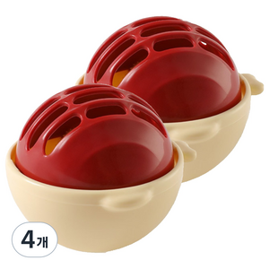 이거닷 편리한 세탁볼 8 x 8 x 7 cm, 빨간색, 4개