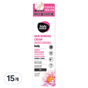 바디네이처 모이스처라이징 바디 센시티브 스킨 위드 로터스 플라워 제모크림 팔/다리용, 100ml, 15개