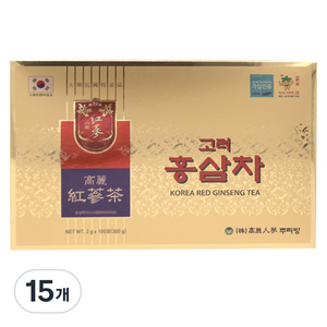 고려인삼뿌리방 고려 홍삼차, 3g, 100개입, 15개