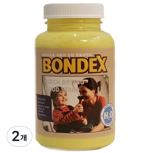 본덱스 수성 스테인 연한노랑 250ml, 2개