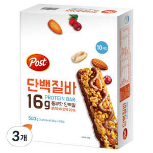 포스트 단백질바, 500g, 3개