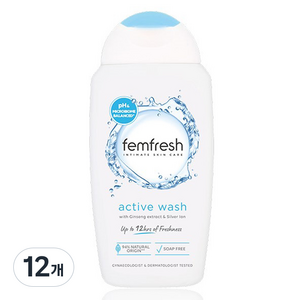 펨프레쉬 액티브 워시 여성청결제, 250ml, 12개
