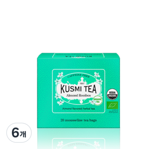 쿠스미티 아몬드향루이보스 모슬린 티백 20p, 2g, 20개입, 6개