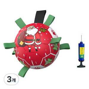 네오짱 강아지 X MAS 축구공 장난감 중대형견용, 큰산타 1인, 3개