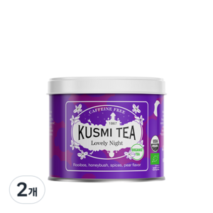 쿠스미티 러블리 나이트 메탈틴 잎차, 100g, 2개, 1개입