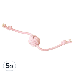 펫톤 강아지 꽈배기 투웨이 터그토이, 핑크, 5개