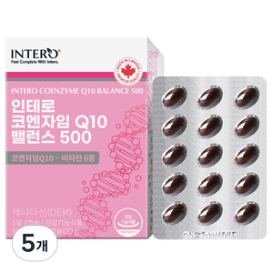 인테로 코엔자임Q10 코큐텐 30g, 60정, 5개