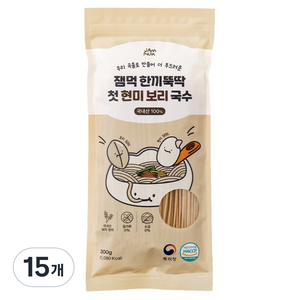 잼먹 한끼뚝딱 첫 현미 보리 아기국수, 300g, 15개