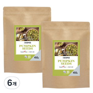 견과공장 중국산 구운호박씨, 450g, 6개