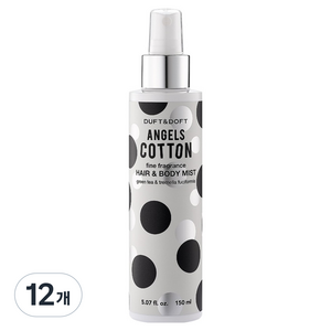 더프트앤도프트 엔젤스코튼 파인 프라그란스 헤어 앤 바디미스트, 150ml, 12개