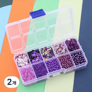 알로데 색상별 팔찌 반지 만들기 DIY 비즈 공예 ONE SIZE, NO 09, 2개