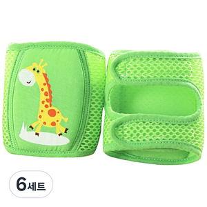 메쉬 쿠션 무릎보호대, 그린기린, 6세트